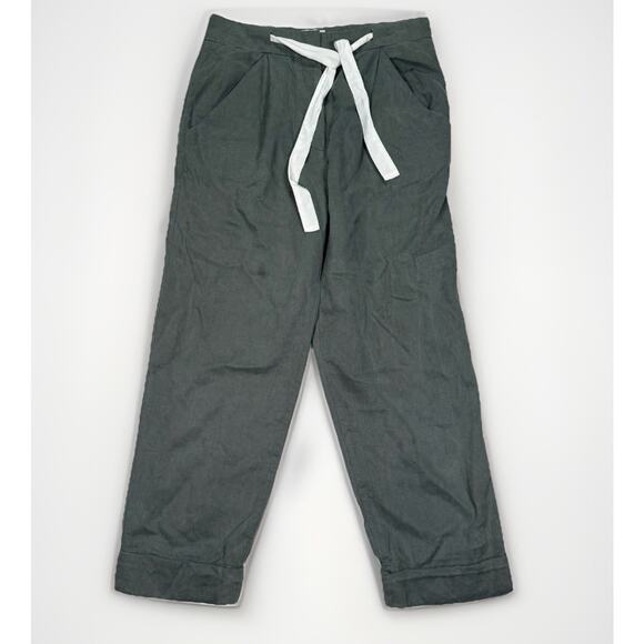 Aritzia Wilfred Allant Pant Cropped Cuffed Olive Green Women's Size 4 - Picture 2 of 10